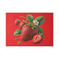 Vibrant Strawberry Glass Cutting Board, Kitchen Gift, Home Decor, Chef's Gift