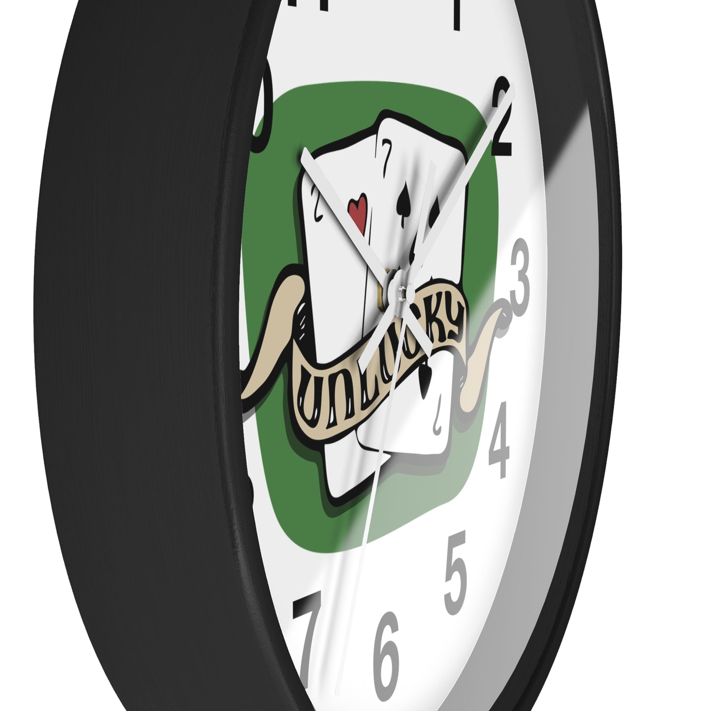 Vintage Playing Cards Wall Clock | Unlucky Tattoo Style Poker Design