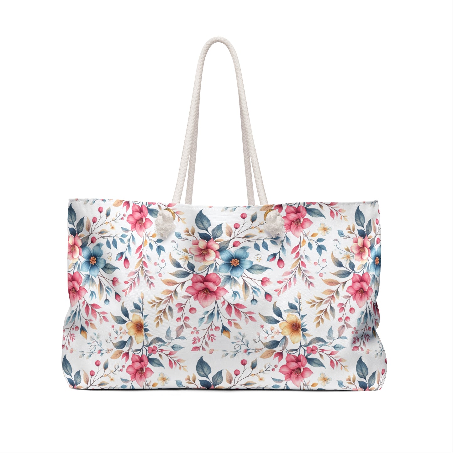 Floral Weekender Bag | Travel Tote for Beach, Gym, Weekend Getaways, Gifts for Her, Stylish Storage