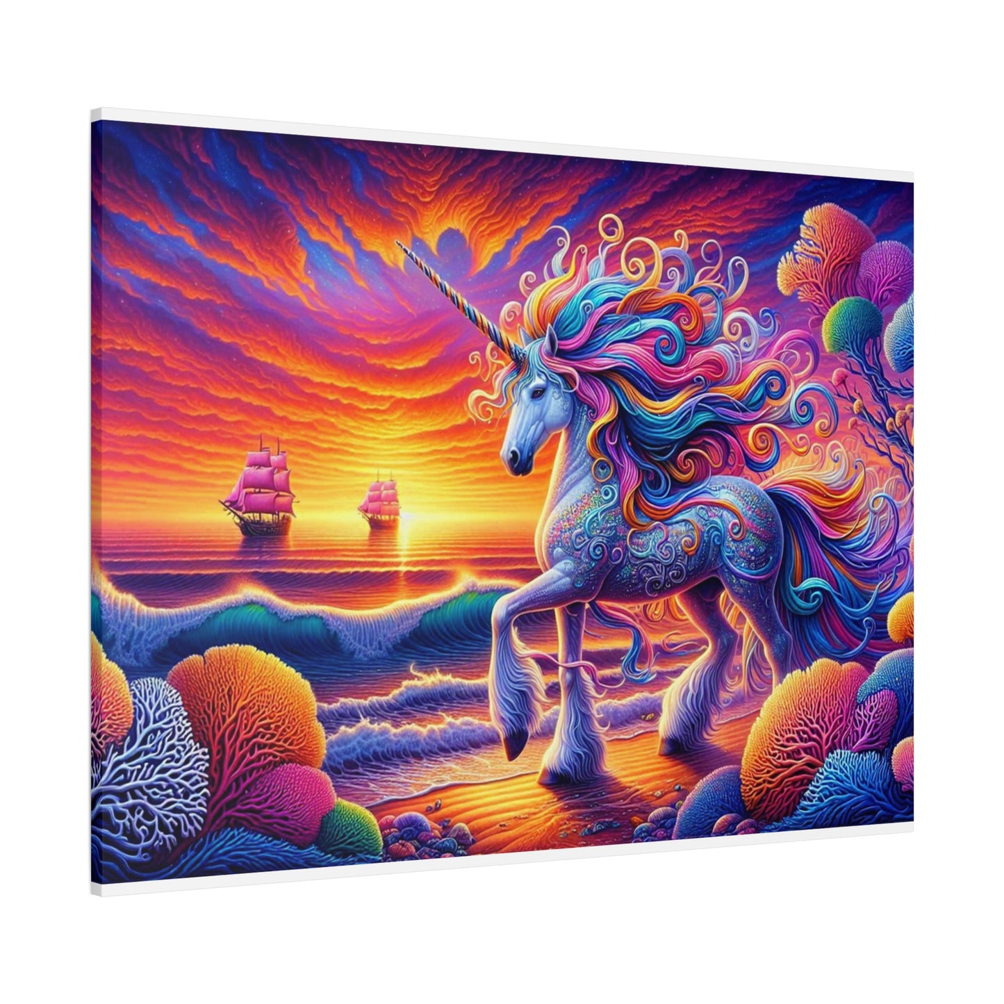Matte Canvas, Stretched, 1.25"  Unicorn