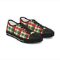 Low Top Sneakers — Red & Green Plaid Holiday Canvas Shoes