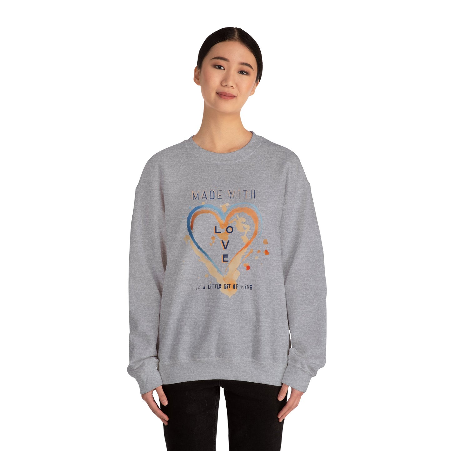 Made with Love Sweatshirt | Cozy Unisex Crewneck | Gift for Everyone | Perfect for Valentine’s Day, Birthdays, or Casual Wear