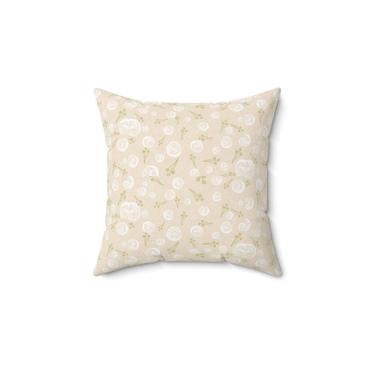 Soft Floral Square Pillow for Home Decor, Cozy Cushion, Gift Idea for Housewarming, Wedding, or Mother's Day, Decorative Throw Pillow