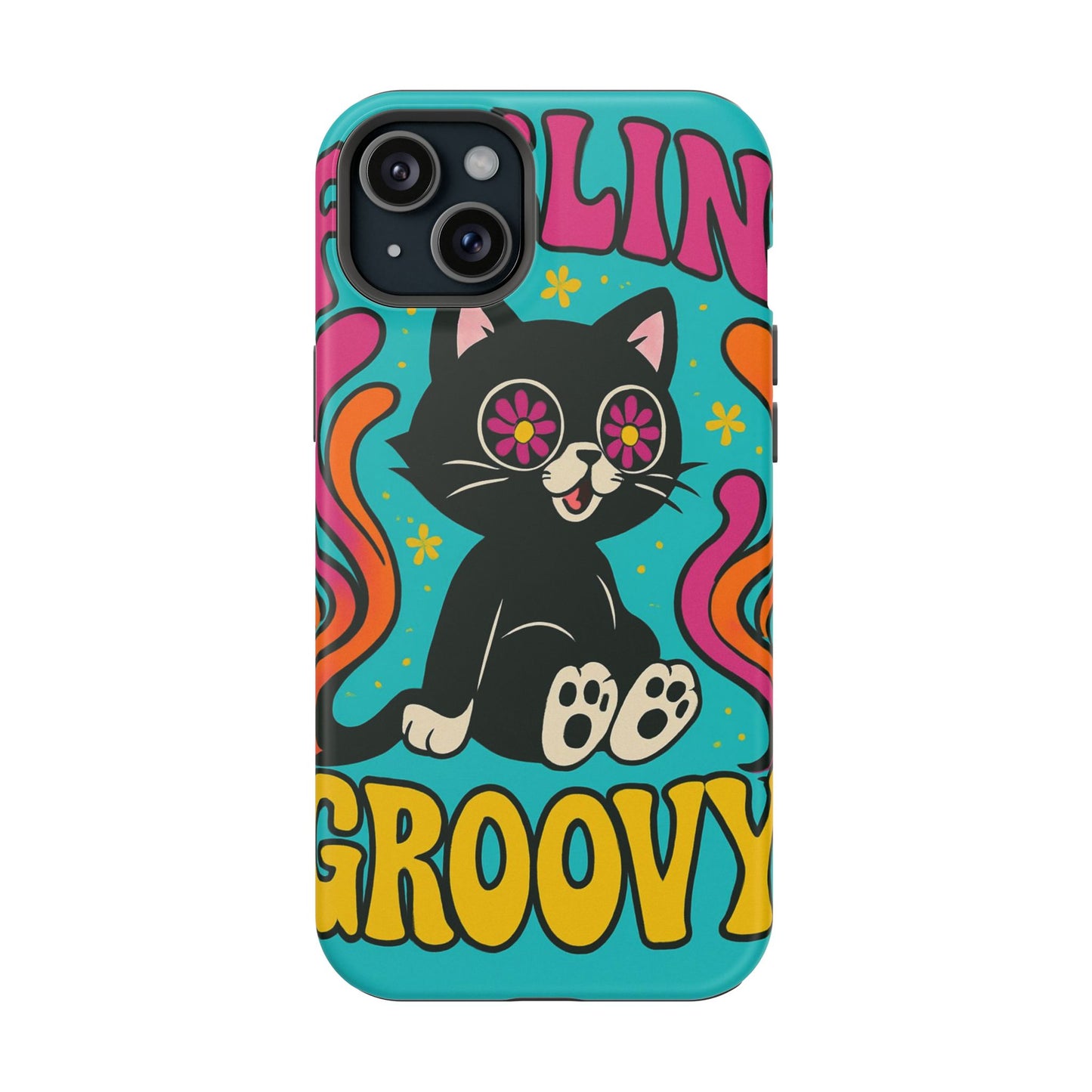 Groovy Cat Magnetic Impact-Resistant Phone Case