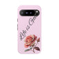 Roses & Positivity Phone Case - Floral Design, Life is Good, Tough Cases for Everyday Wear, Gift for Friends, Mother's Day, Spring [...]