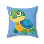 Turtle Plush Pillow, Kids Room Decor, Fun Turtle Cushion, Playful Animal Pillow,