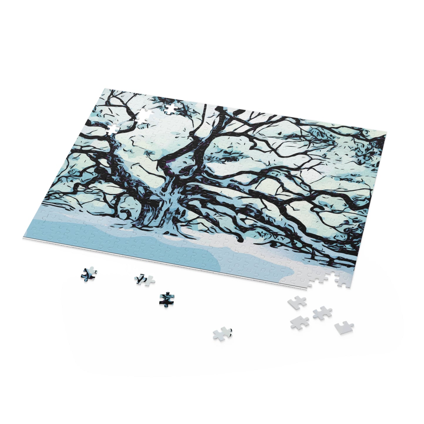 Artistic Tree Puzzle - 120, 252, 500-Piece, Nature Decor, Gift for Puzzle Lovers, Modern Home, Unique Wall Art, Relaxing Activity