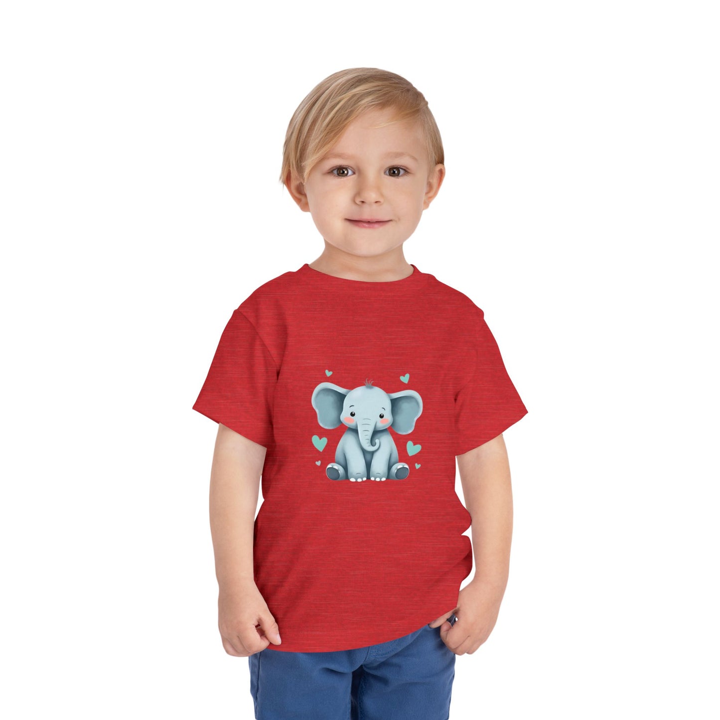 Adorable Elephant Toddler Tee, Kids Short Sleeve Shirt, Cute Baby Clothes, Elephant Lover Gift, Birthday Outfit