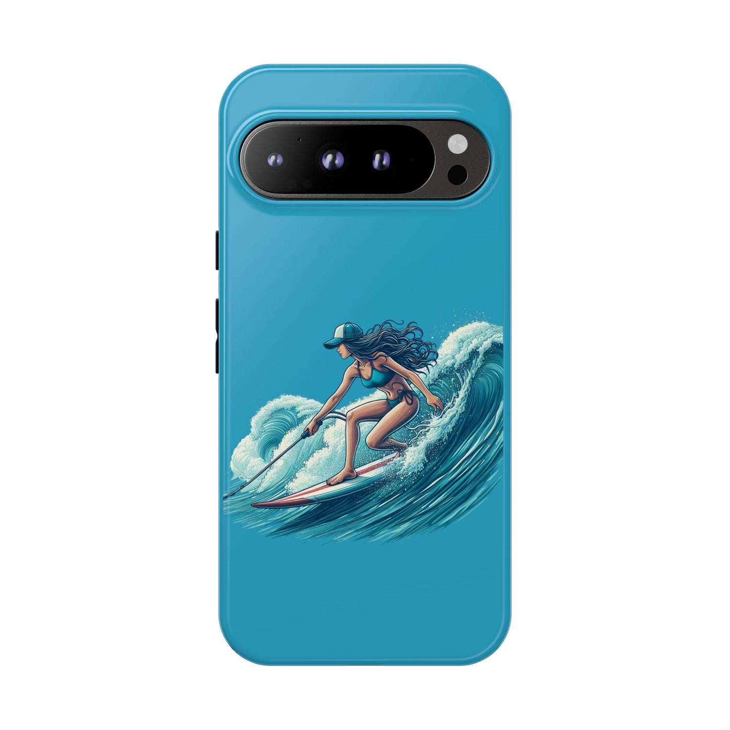 Surfing Phone Case, Coastal Vibes Phone Cover, Tough Cases for Beach Lovers, Ocean Art Phone Accessories, Summer Gift Idea