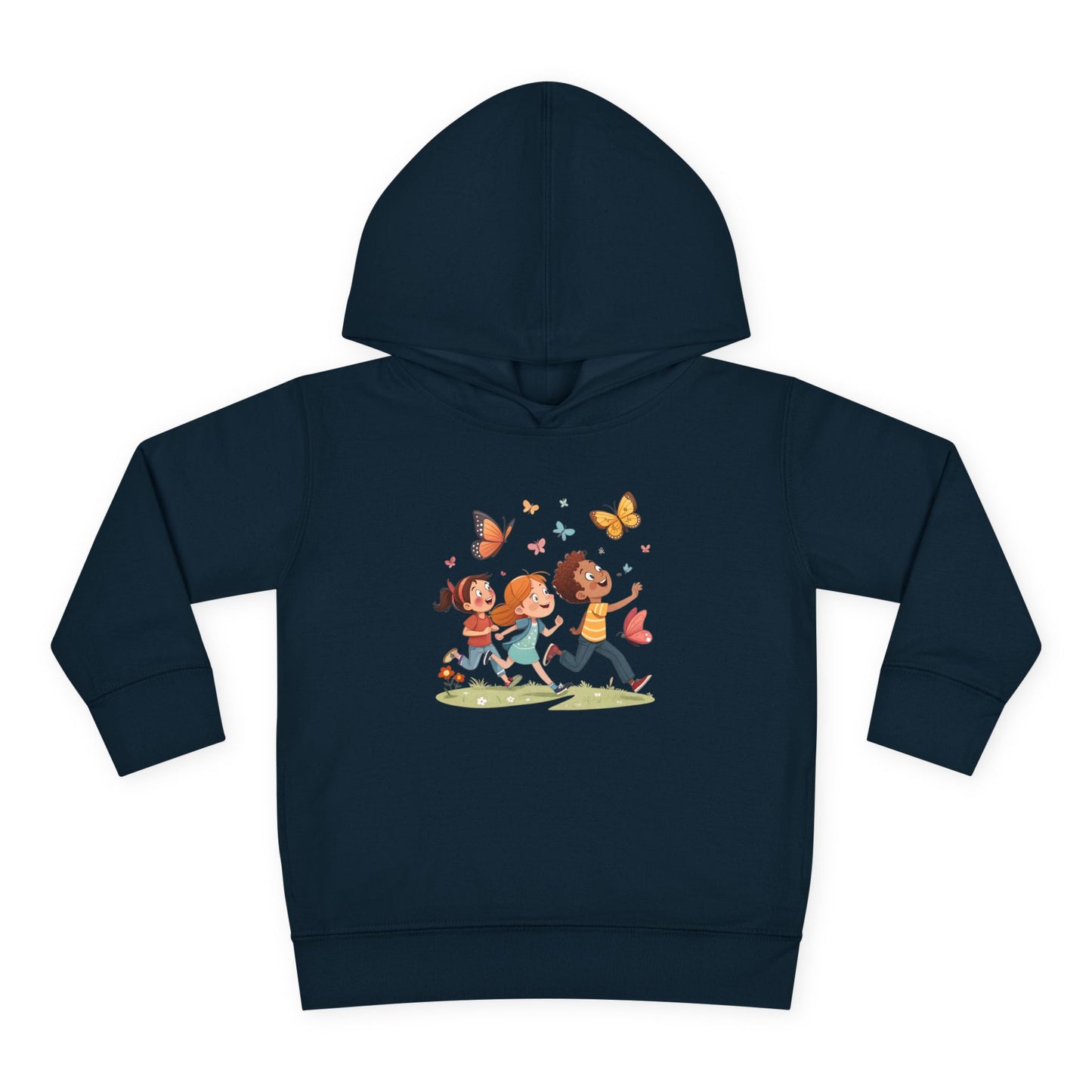 Butterfly Adventure Toddler Pullover Hoodie | Cute Kids Apparel, Fleece Hoodie, Toddler Gift, Outdoor Playwear, Spring Fashion