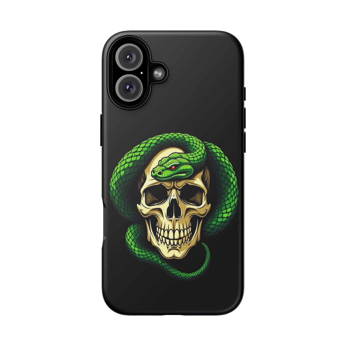 Skull & Snake Phone Case | Tough Cases, Protective Cover, Edgy Phone Accessories, Gothic Gift, Halloween Decor
