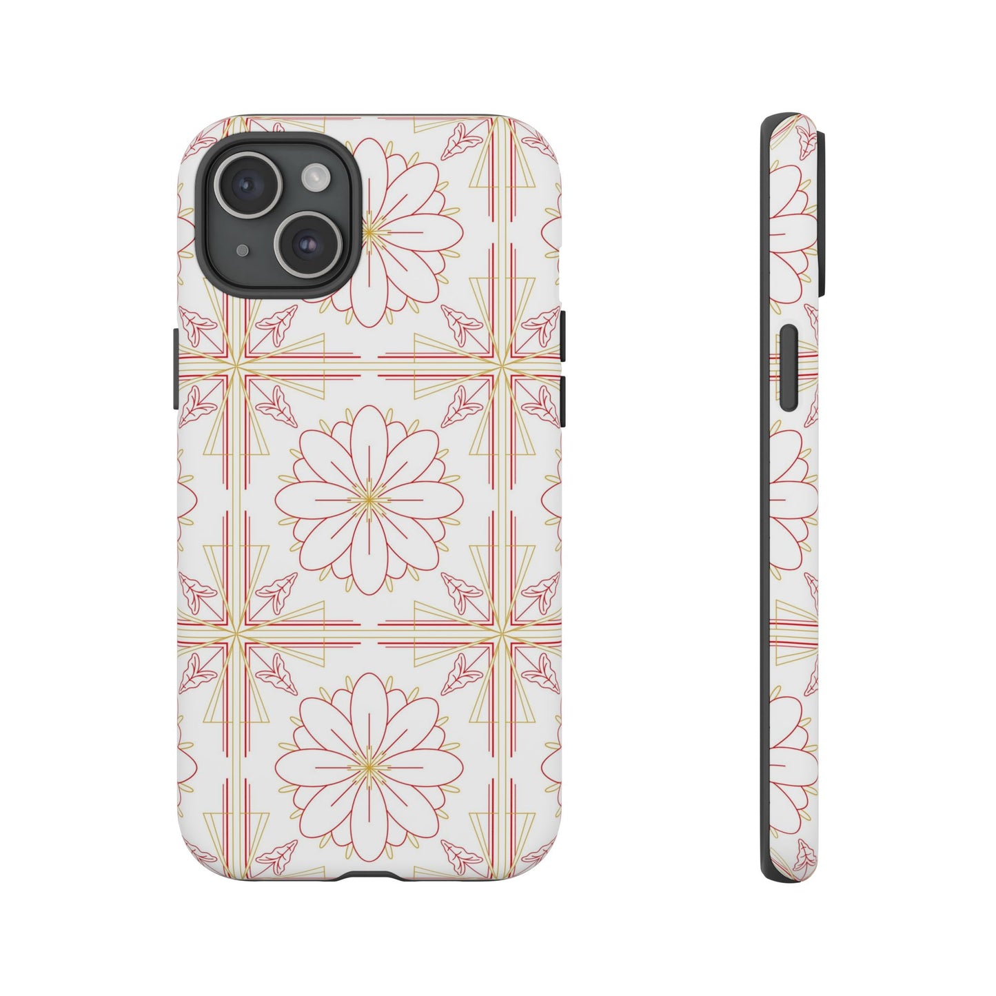 Floral Pattern Phone Case - Stylish Tough Case, Flower Design, Cute Mobile Cover, Phone Accessory, Gift for Her, Spring Style