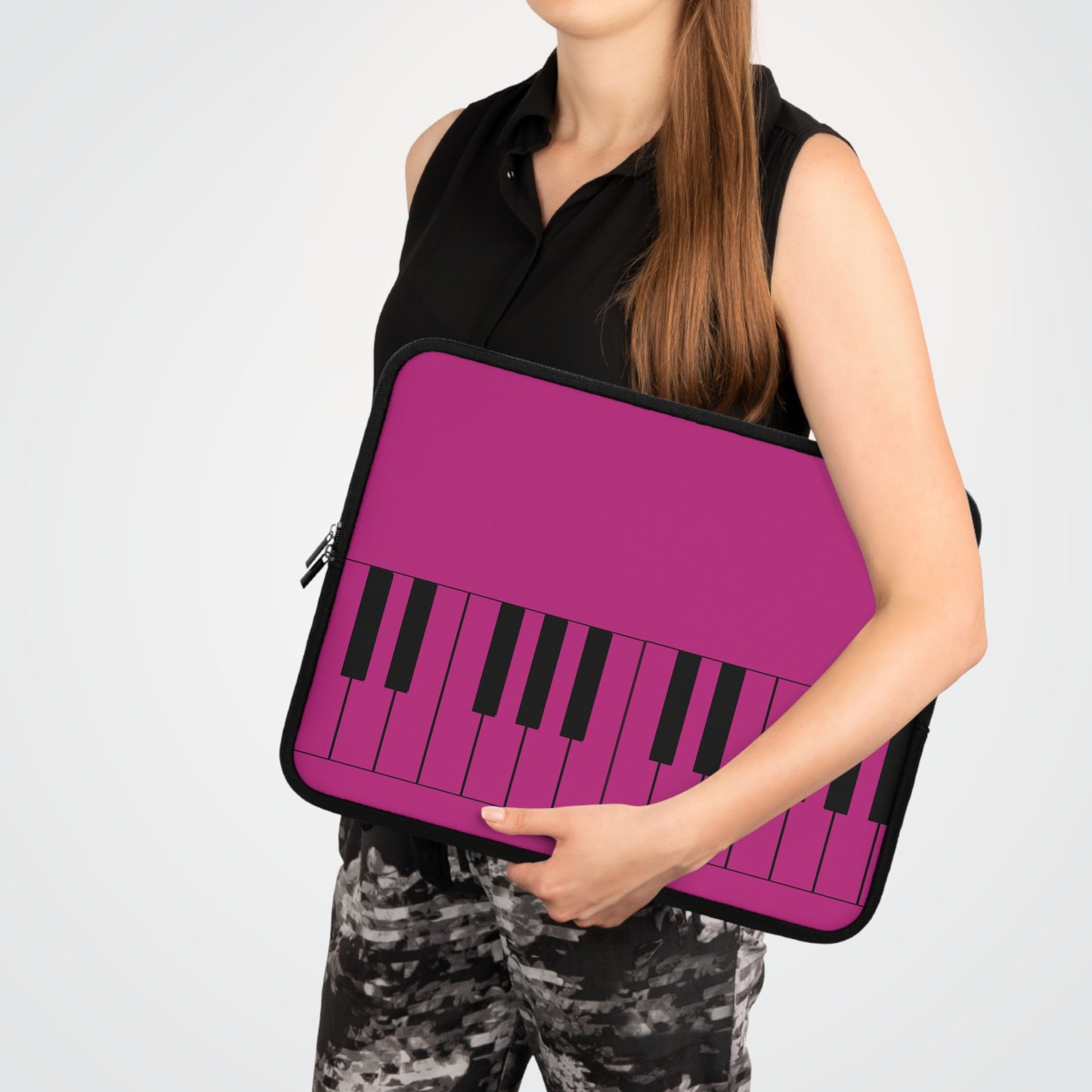 Piano Keys Laptop Sleeve | Music Lover's Case, Gifts for Musicians, Tech Accessories, Piano Decor, Stylish Computer Sleeves