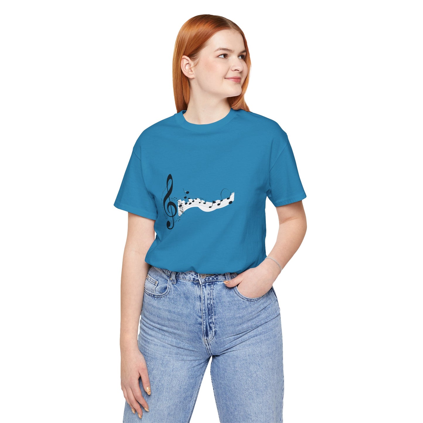 Musical Notes Short Sleeve Tee for Music Lovers
