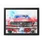 Matte Canvas, Framed Mustang Car