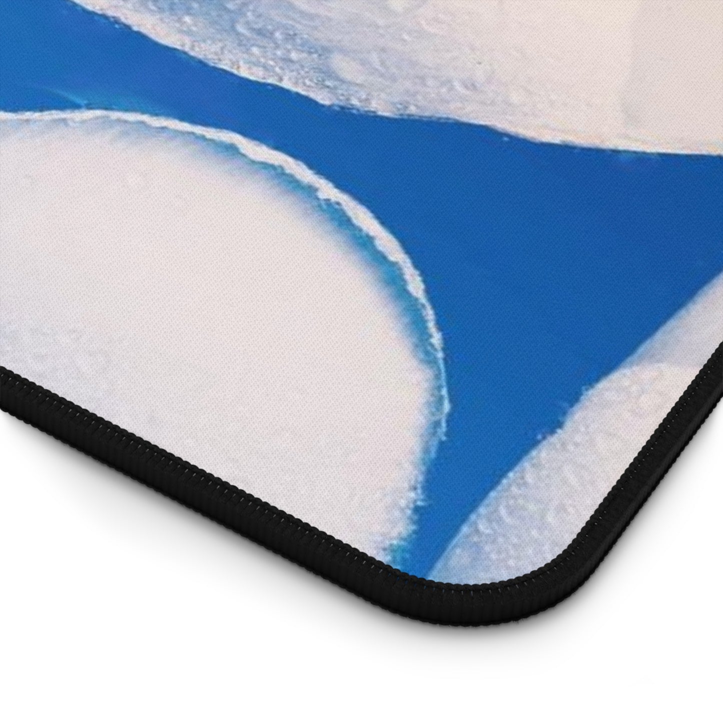 Plumeria Floral Desk Mat — Tropical White Flower Mouse Pad