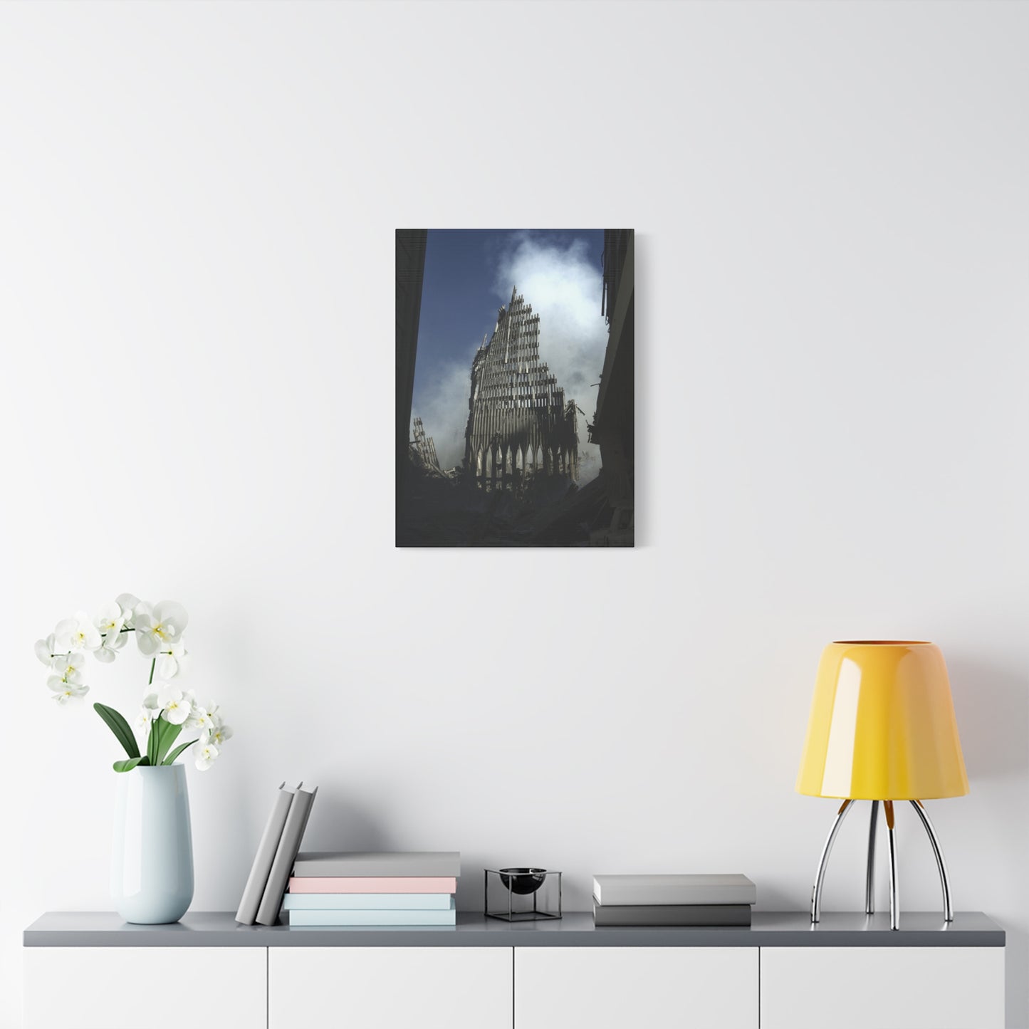Matte Stretched Canvas - Ruined Cathedral Architectural Print