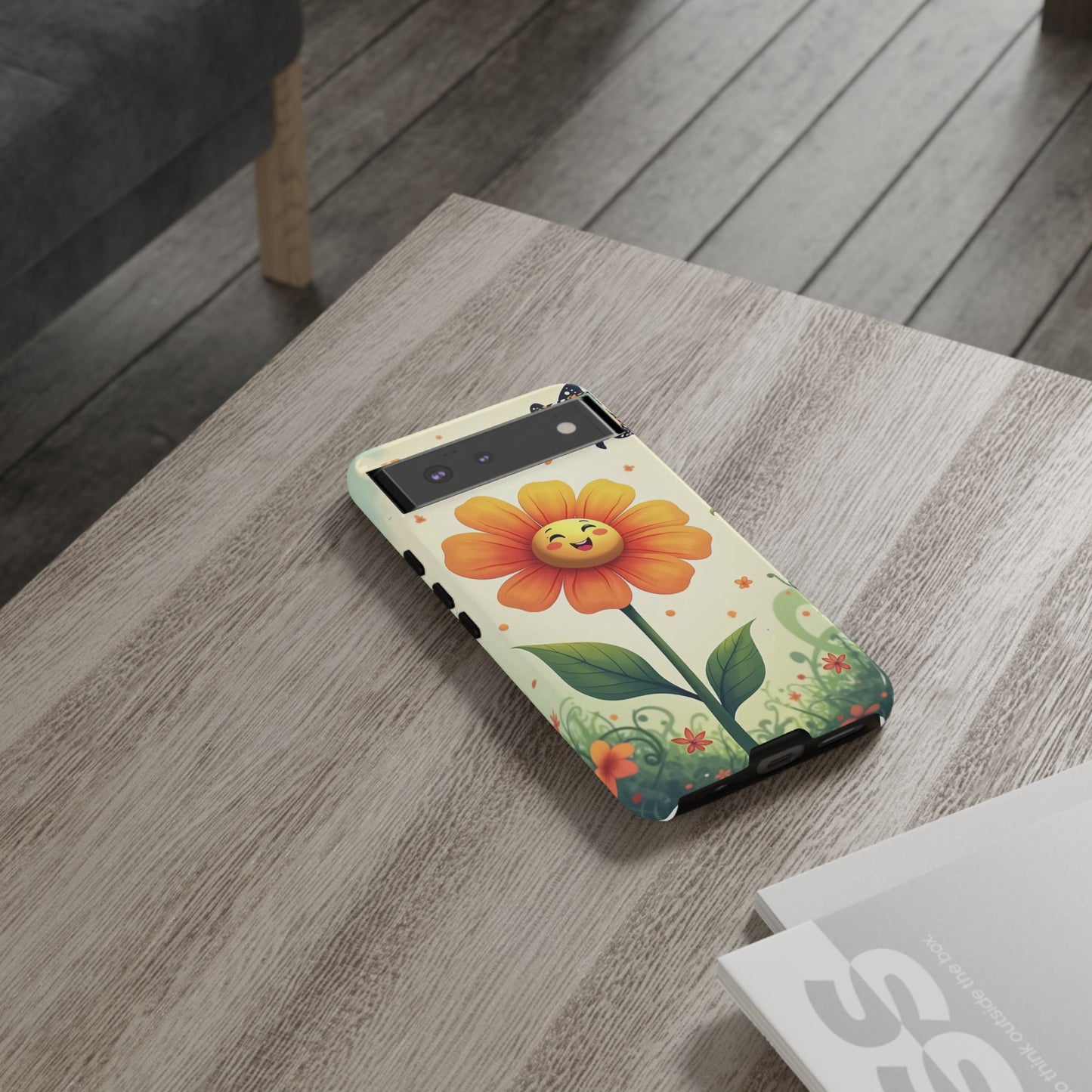 Floral Phone Case with Butterfly Design, Cute Flower Phone Cover for Nature Lovers, Eco-Friendly Gift, Spring Vibes, Birthday Present
