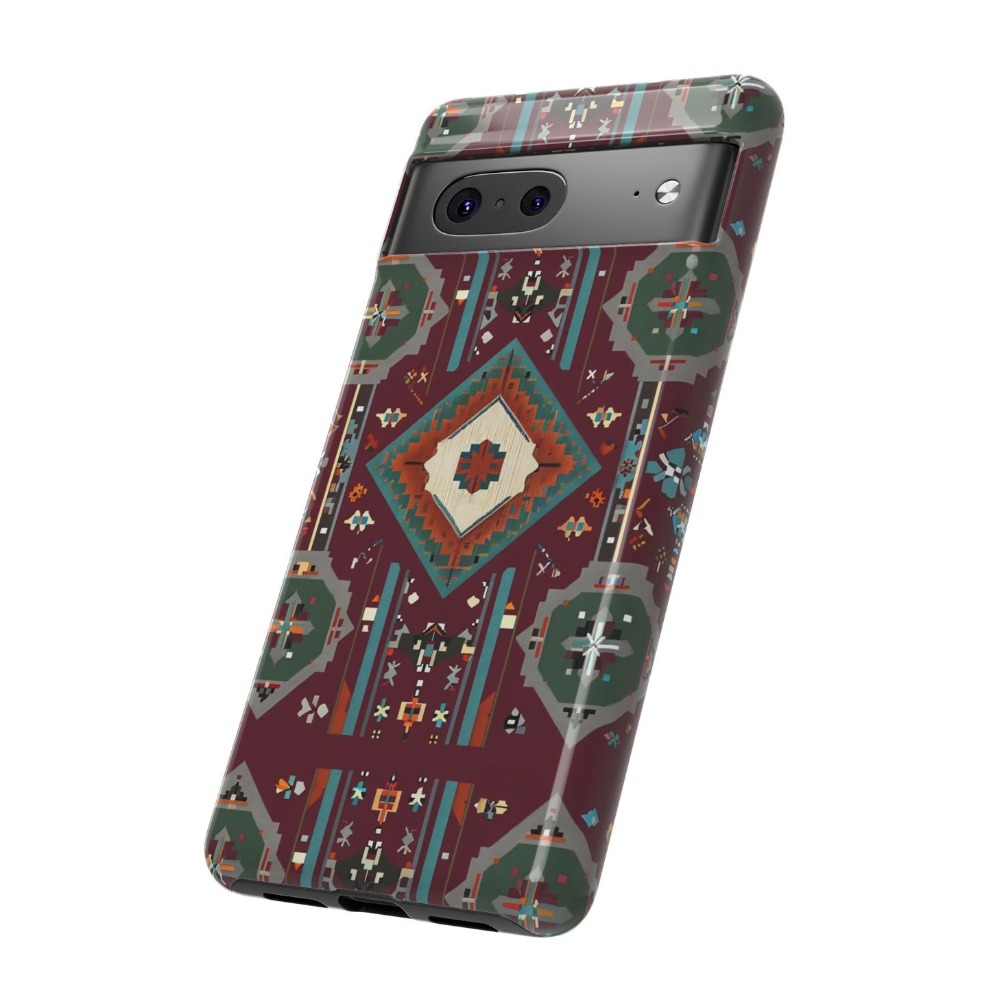 Tribal Pattern Phone Case - Boho Chic, Tough Durable Cover, Stylish Tech Accessory, Gift for Him/Her, Festival Essentials