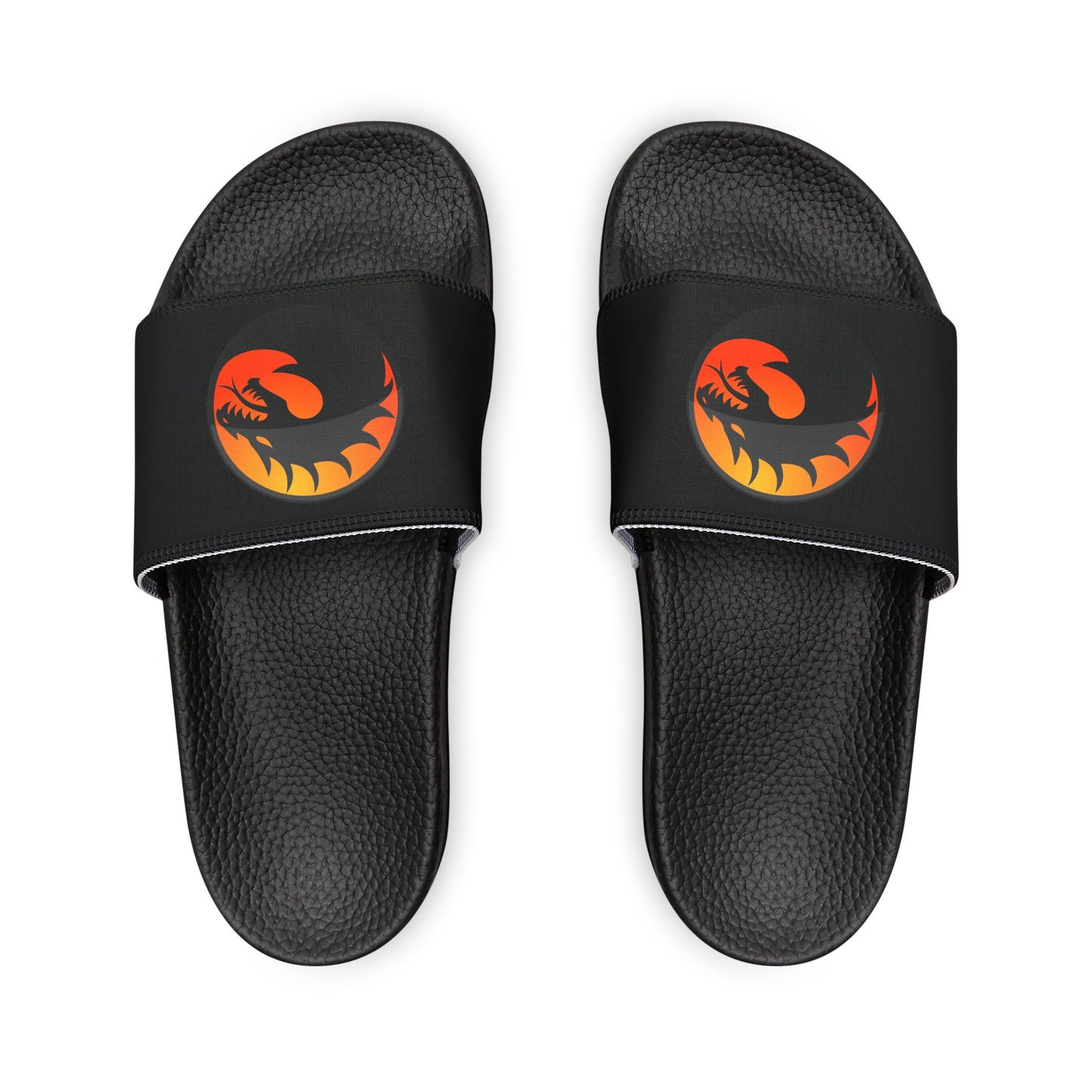 Youth Dragon Print Sandals, Fun Summer Footwear, Beachwear, Playful Slide Sandals, Casual Outdoor Shoes, Kids Summer Shoes