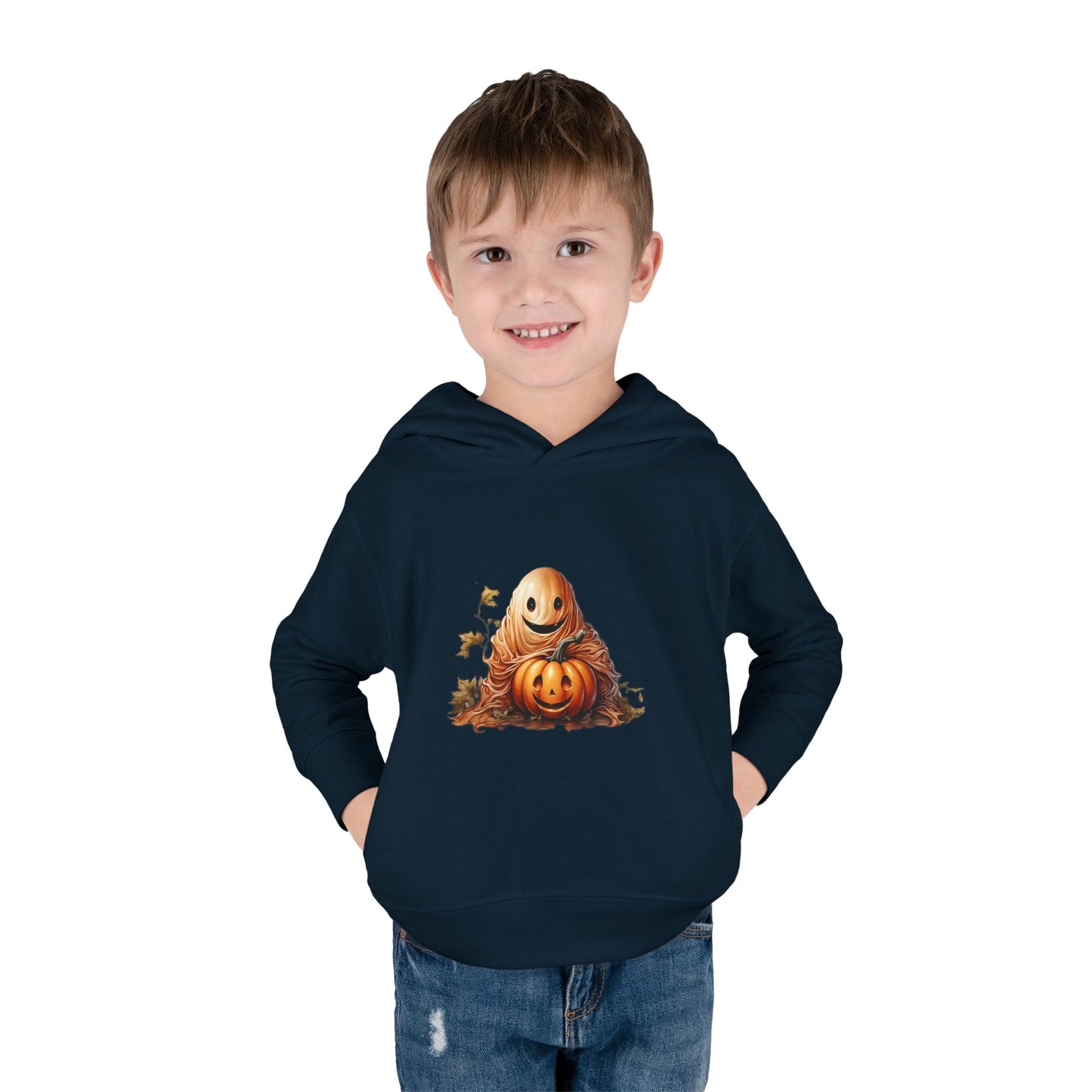 Halloween Toddler Hoodie, Cozy Pullover for Kids, Cute Fleece Sweatshirt, Perfect Fall Gift, Pumpkin Design