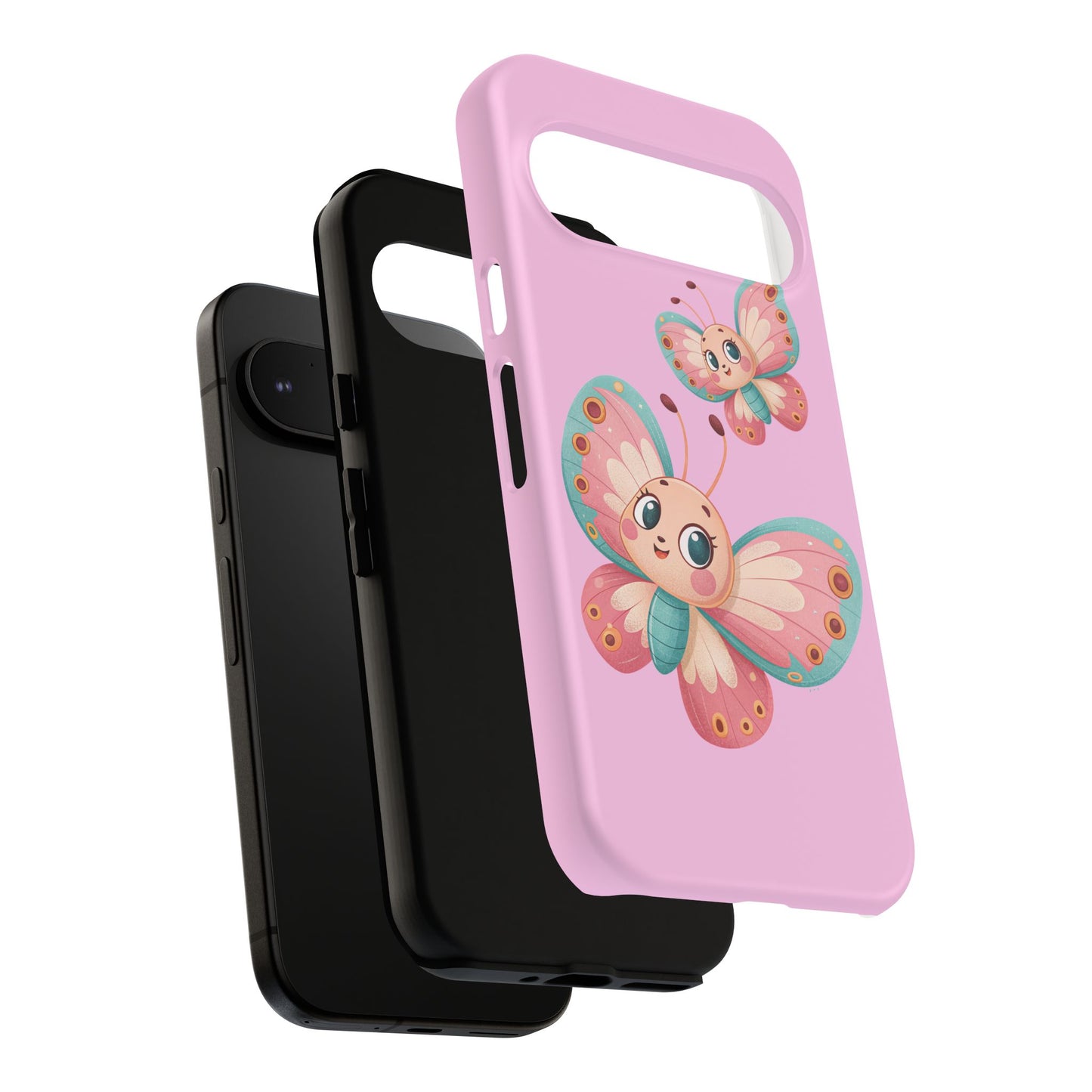Cute Butterfly Phone Case, Tough Phone Cover, Girly Phone Accessory, Unique Gift for Her, Kids Phone Case, Floral Design Case