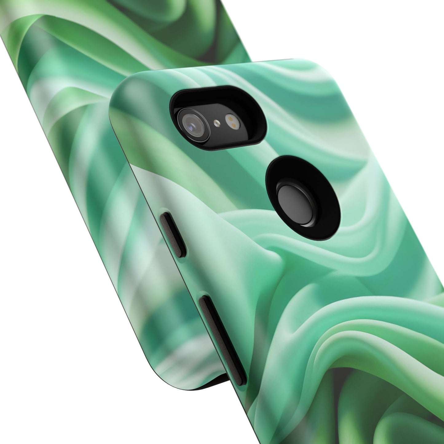 Stylish Phone Case, Tough Case, Green Abstract Design, Cell Phone Cover, Unique Gift, Trendy Accessory