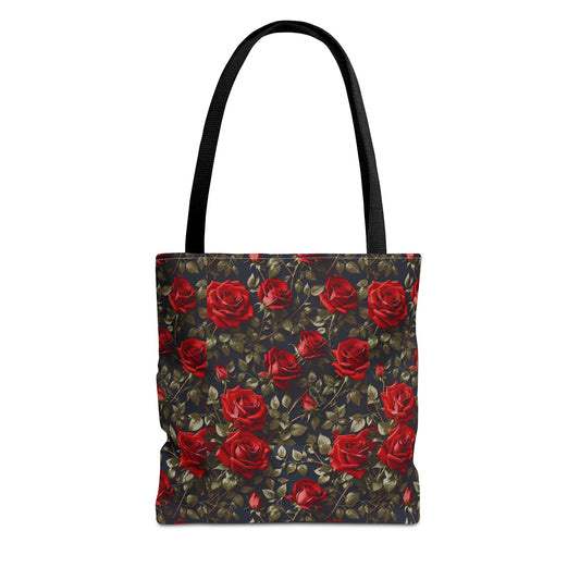 Elegant Floral Tote Bag, Stylish Rose Print, Gift for Her, Eco-Friendly Shopping Bag, Perfect for Spring, Everyday Use, Casual Chic