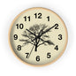 Elegant Tree Silhouette Wall Clock, Home Decor, Nature Lover Gift, Rustic Wall Art, Black and White Clock, Classic Timepiece