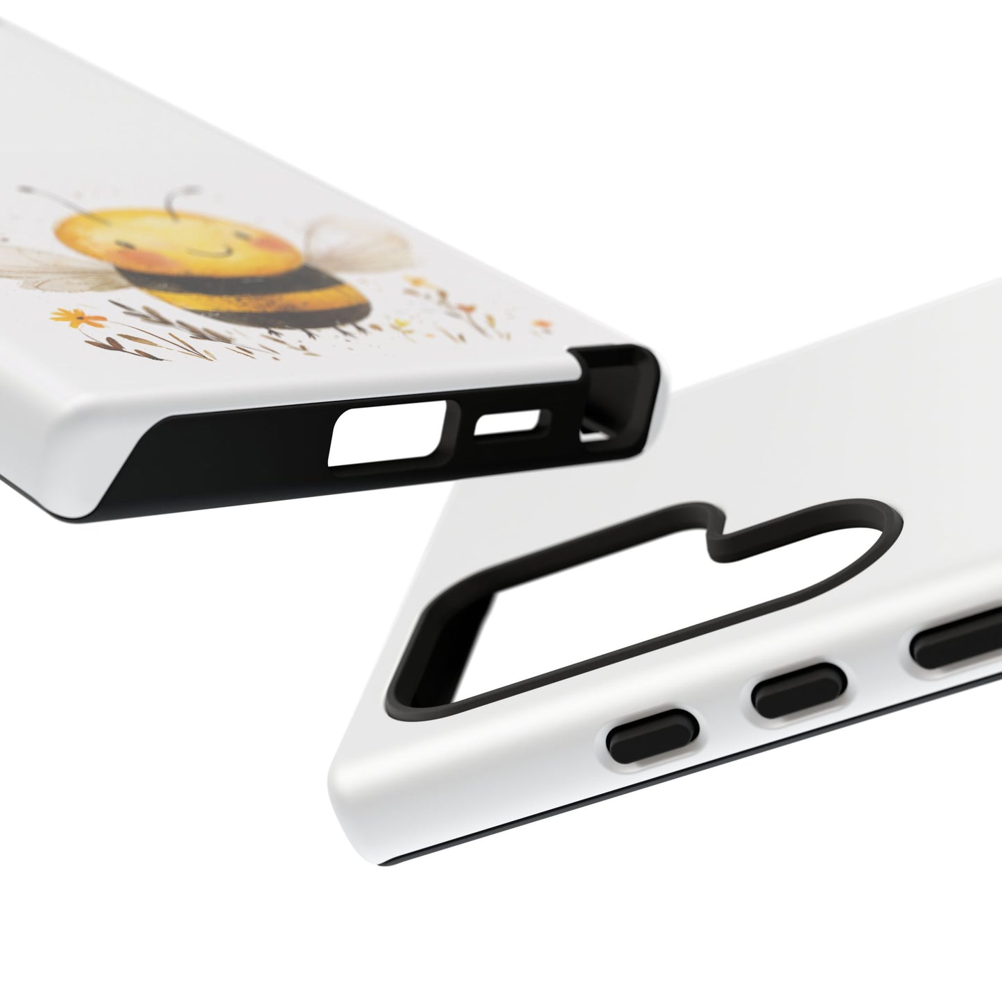 Bee Phone Case, Cute Bee Design, Tough Phone Cover, Gift for Nature Lovers, Floral Bee Mobile Case, Bee-themed Accessory