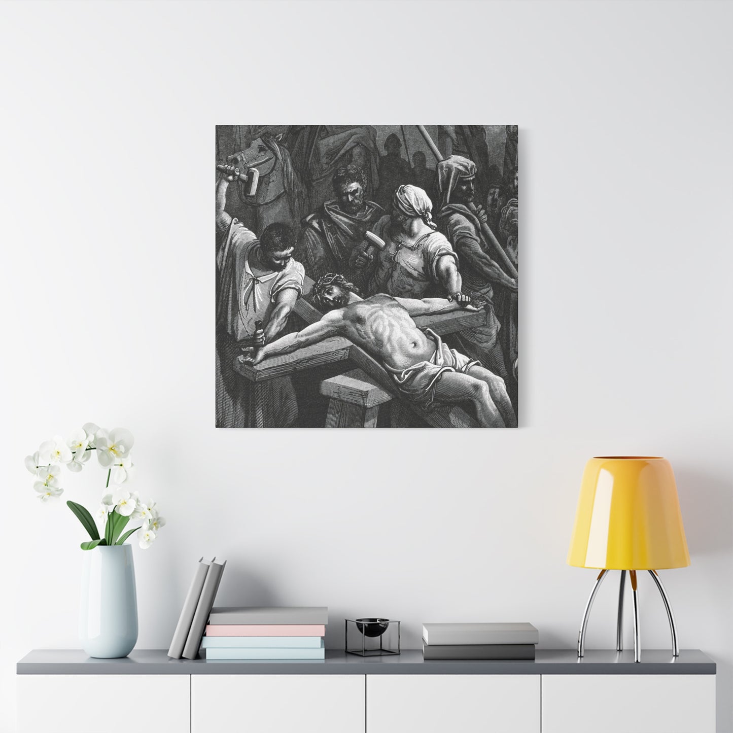 Crucifixion Art Matte Canvas Print – Stretched Religious Wall Decor