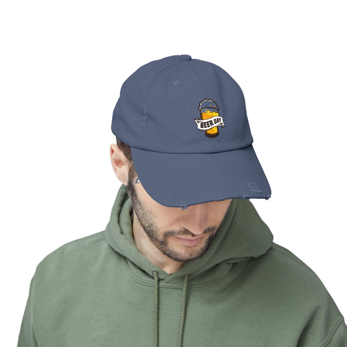 Beer Day Unisex Distressed Cap, Relaxed Fit Hat, Gift for Beer Lovers, Casual Fashion, Fun Party Accessory, Craft Beer Celebration