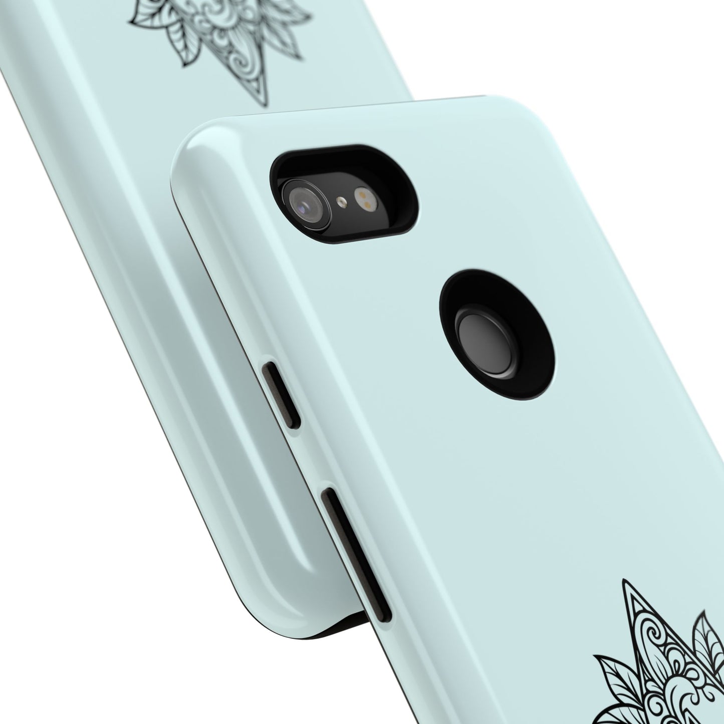 Personalized Tough Phone Case, Floral Monogram Cell Phone Cover, Custom Protective Case, Unique Gift, Birthday, Graduation