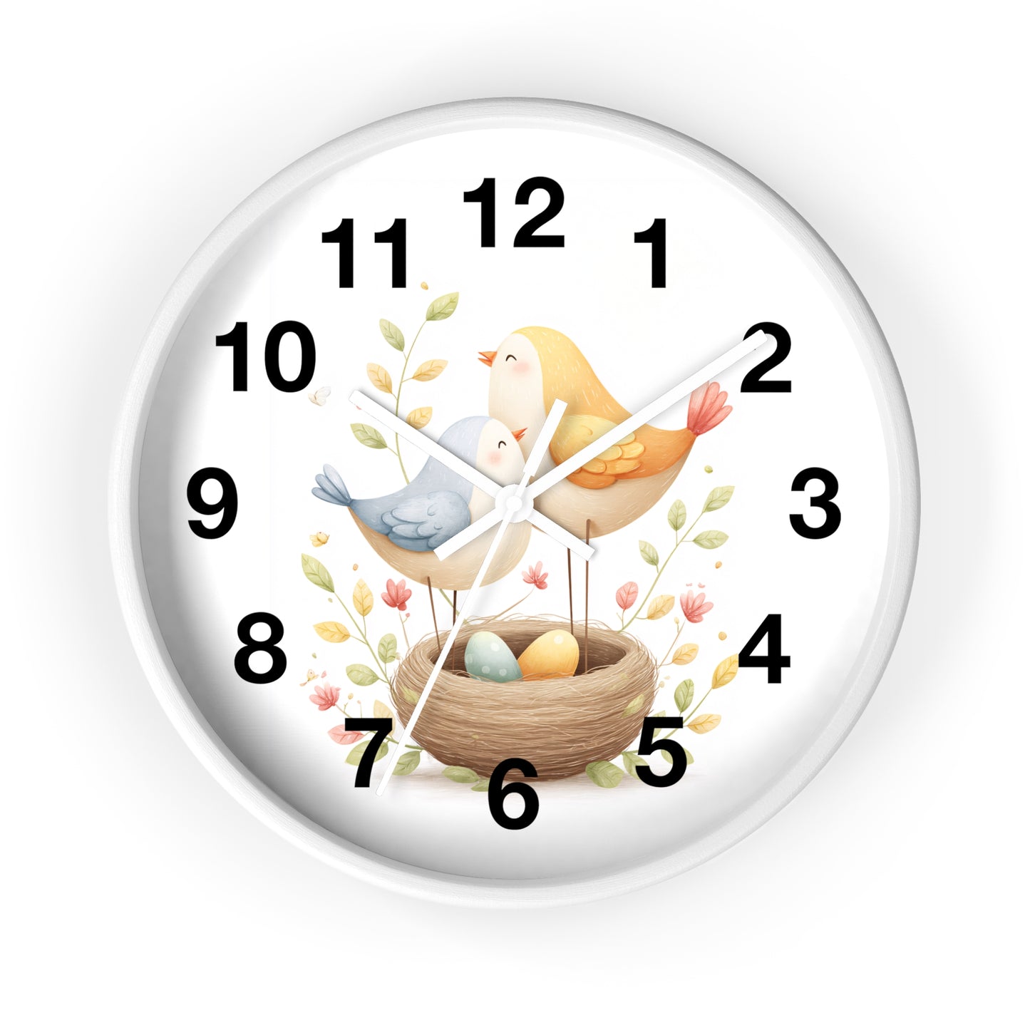Charming Bird Nest Wall Clock | Nature-Inspired Decor, Gift for Bird Lovers, Home Decoration, Springtime Gift, Unique Wall Art