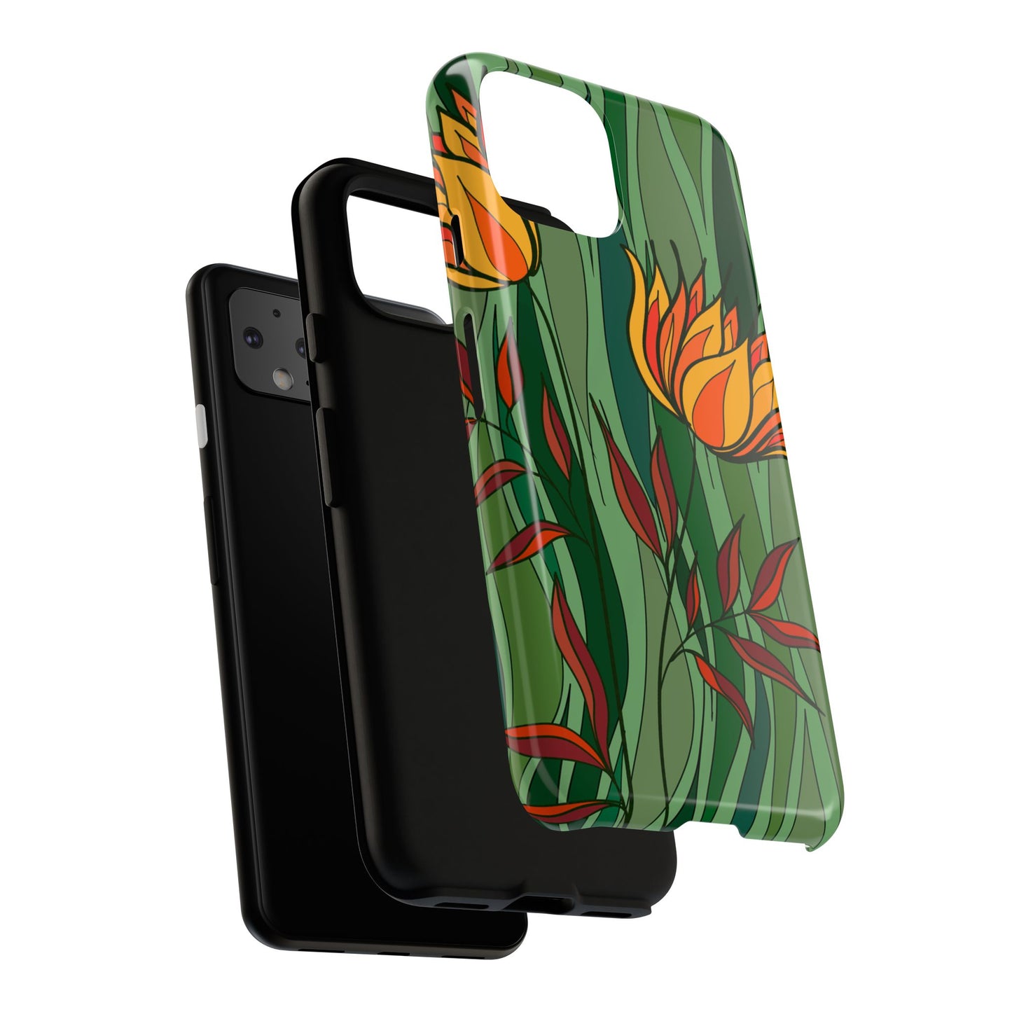 Vibrant Floral Phone Case, Nature-Inspired Tough Case, Eco-Friendly Cover, Unique Gift for Nature Lovers, Spring Decor