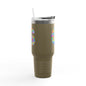 Vibrant Floral Insulated Travel Mug, Perfect for On-the-Go- Letter G