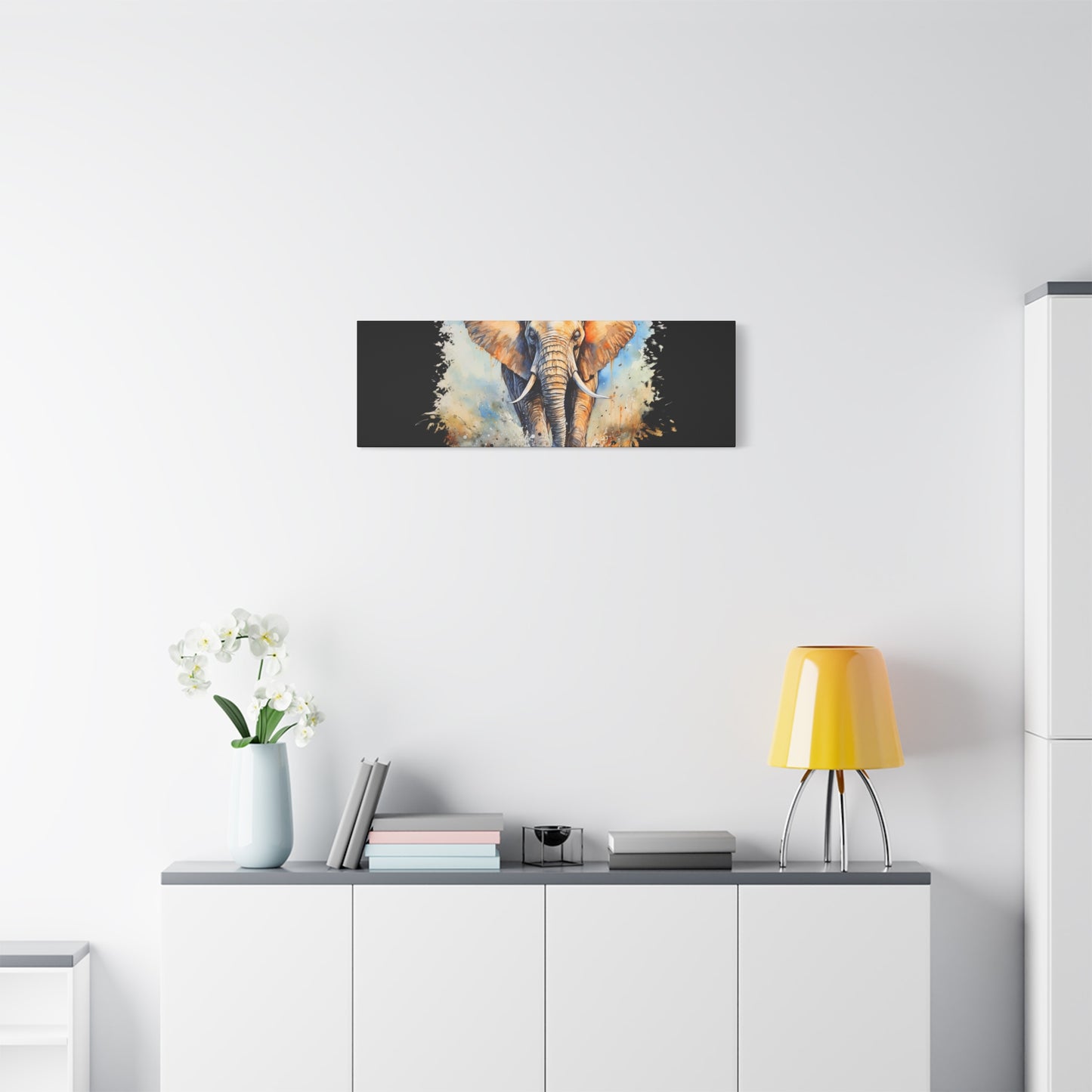 Matte Canvas, Stretched, 1.25" - Elephant
