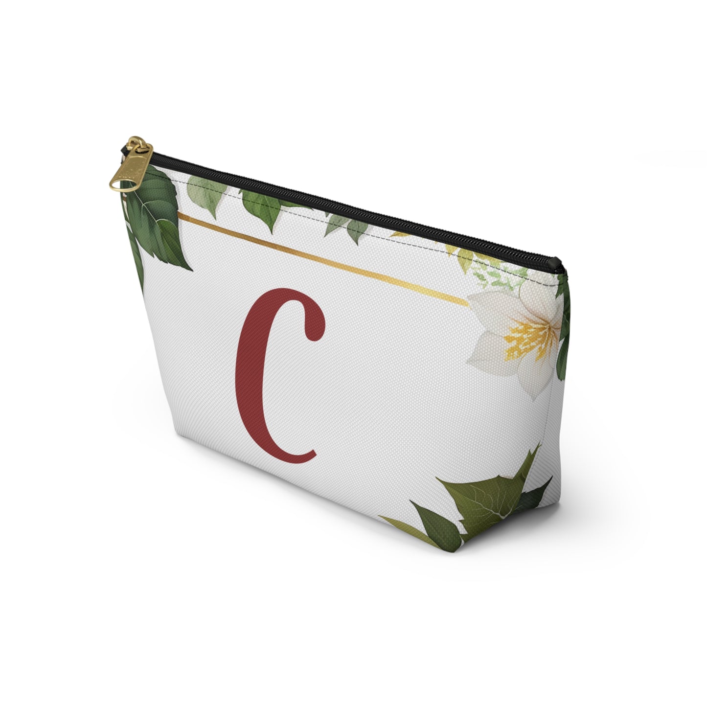 Copy of Personalized Floral Accessory Pouch, Makeup Bag, Gift for Her, Initial Pouch, Travel Organizer, Custom Cosmetic Bag