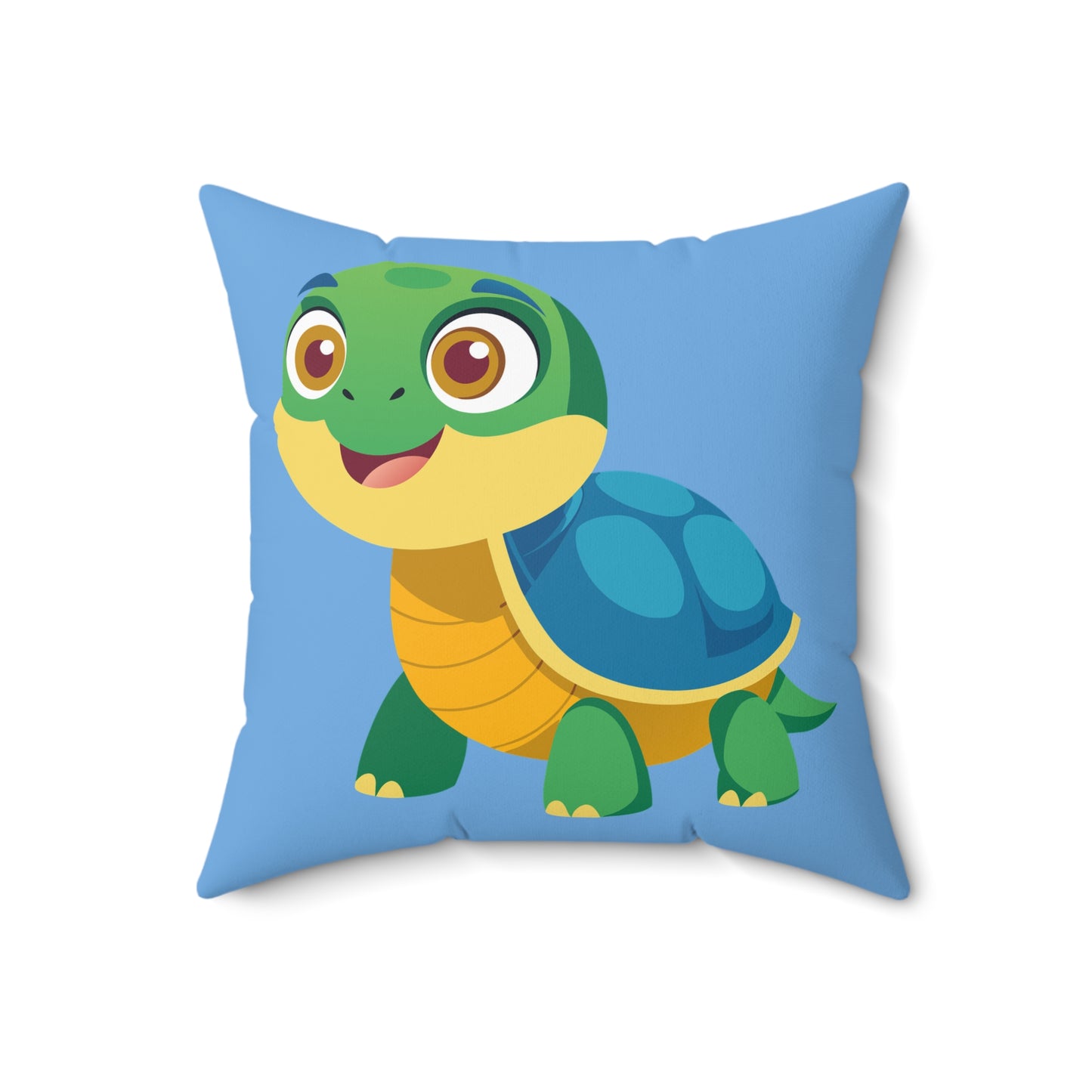 Turtle Plush Pillow, Kids Room Decor, Fun Turtle Cushion, Playful Animal Pillow,