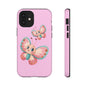Cute Butterfly Phone Case, Tough Phone Cover, Girly Phone Accessory, Unique Gift for Her, Kids Phone Case, Floral Design Case