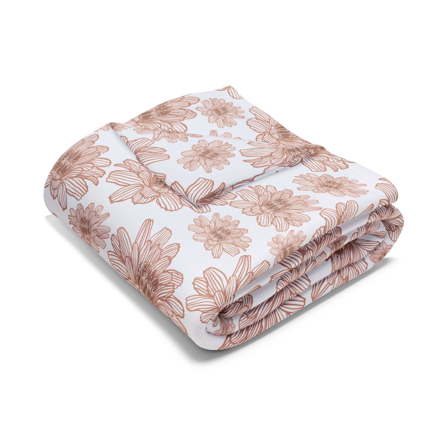 Cozy Floral Fleece Blanket - Soft Blanket for Home Decor, Gift for Housewarming, Anniversary, Wedding, Comfort Blanket