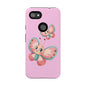 Cute Butterfly Phone Case, Tough Phone Cover, Girly Phone Accessory, Unique Gift for Her, Kids Phone Case, Floral Design Case
