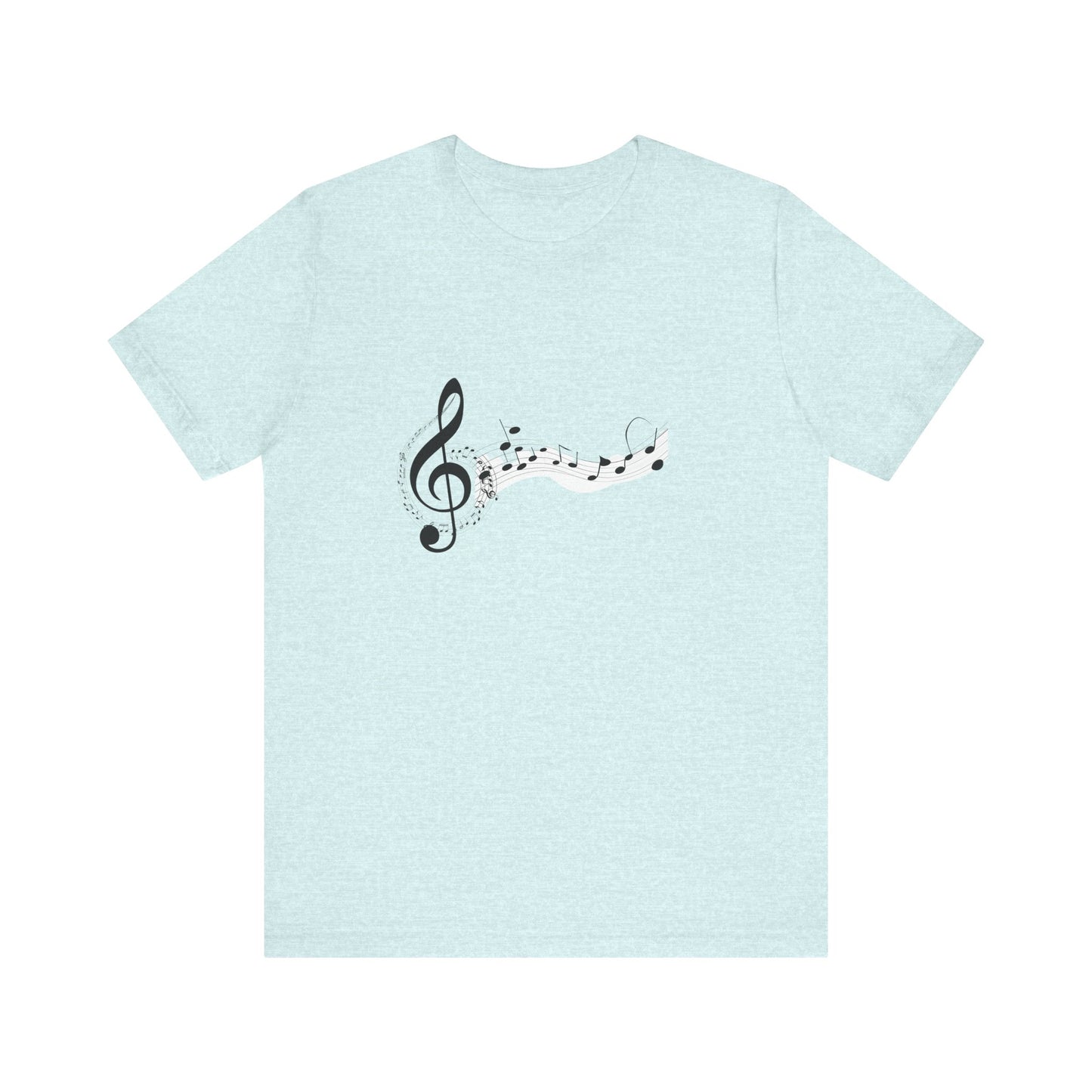 Musical Notes Short Sleeve Tee for Music Lovers