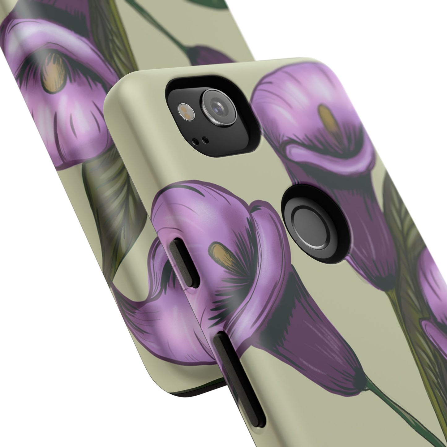 Floral Phone Case - Tough Cases, Purple Flower Design, Cell Phone Accessories, Gift for Her, Nature Lover Essentials