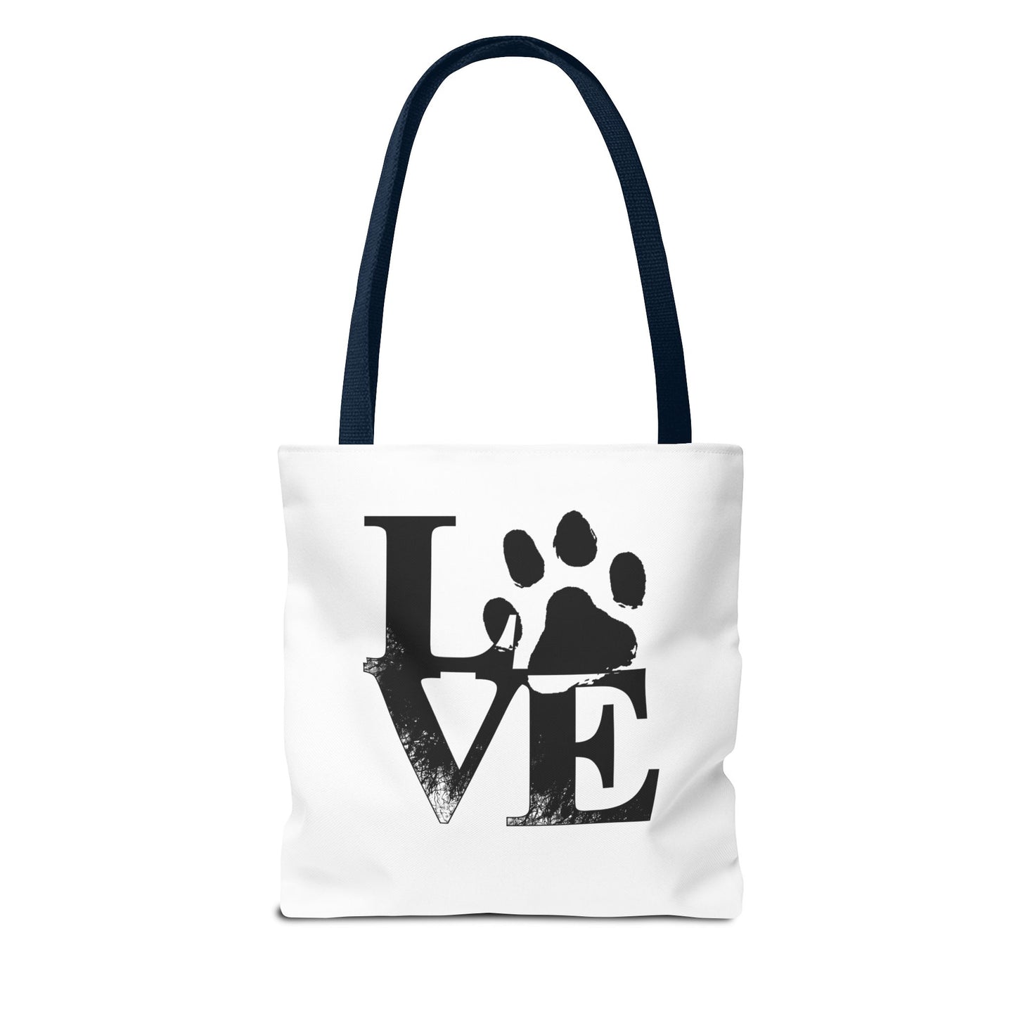 Love Paw Print Tote Bag, Pet Lover's Gift, Eco-Friendly Shopping Bag, Animal Rescue Fundraiser, Personalized Pet Tote