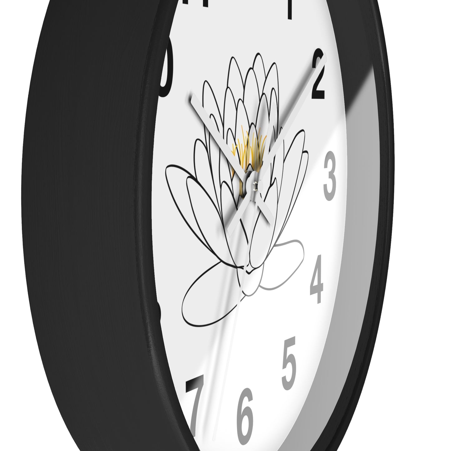 Lotus Flower Wall Clock, Boho Home Decor, Meditation Gift, Office Timepiece, Unique Wall Art, Zen Decor