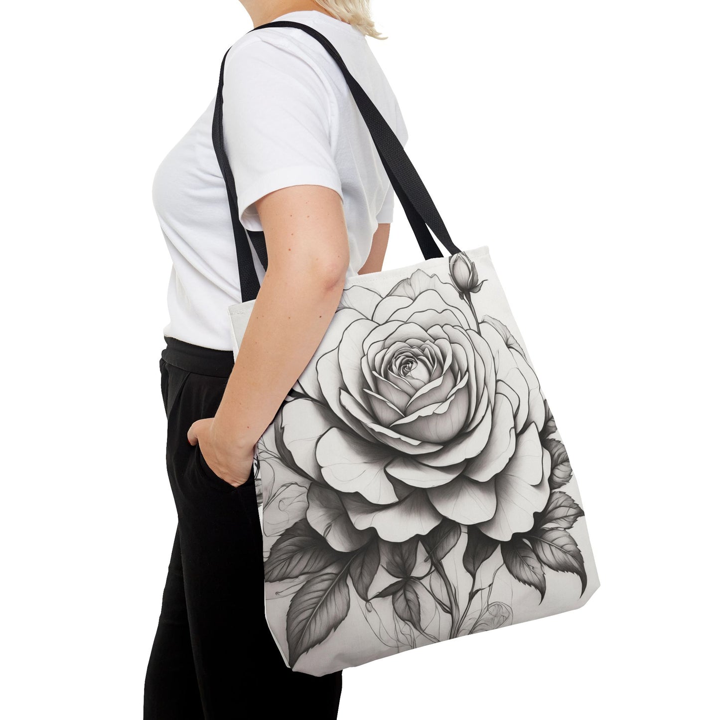 Elegant Floral Tote Bag, Garden Lover Gift, Shopping Bag, Art Print Tote, Mother's Day Gift, Eco-Friendly Canvas Bag