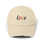 Distressed Love Cap - Casual Unisex Hat for Everyday Wear, Gift for Her, Summer Accessory, Trendy Streetwear, Distressed Cap