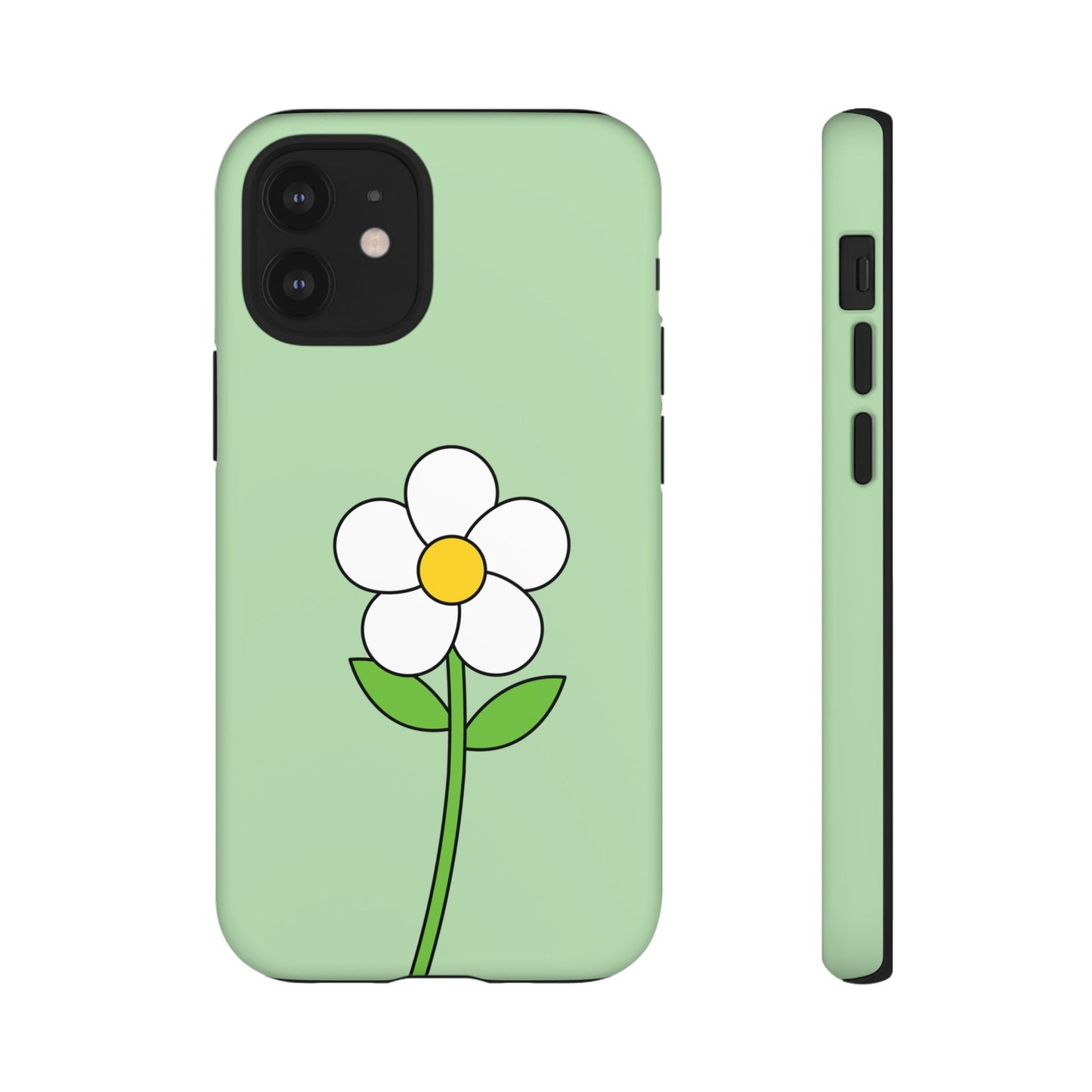 Floral Phone Case - Tough Cases for Nature Lovers, Cute Green Flower Design, iPhone Cover, Gift for Her, Spring Accessories
