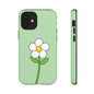 Floral Phone Case - Tough Cases for Nature Lovers, Cute Green Flower Design, iPhone Cover, Gift for Her, Spring Accessories